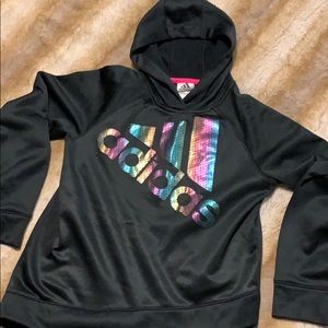 🖤Girl’s black hoodie and metallic coloring 🖤